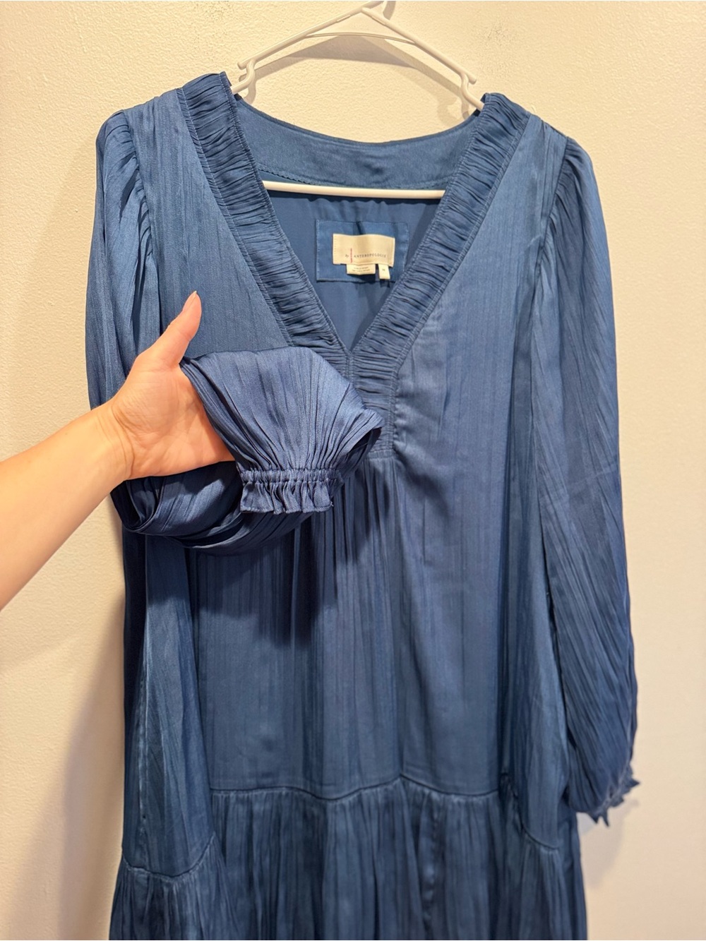 Anthropologie Blue Sabia Flounced Tunic Dress - Picture 3 of 7